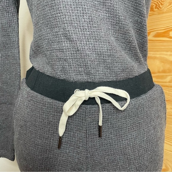 n:philanthropy Baywood Waffle Knit Jumpsuit in Charcoal Grey Extra Small NWT - Picture 6 of 13